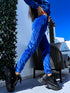 Two-piece, velvet suit "SPRING" - DARK BLUE